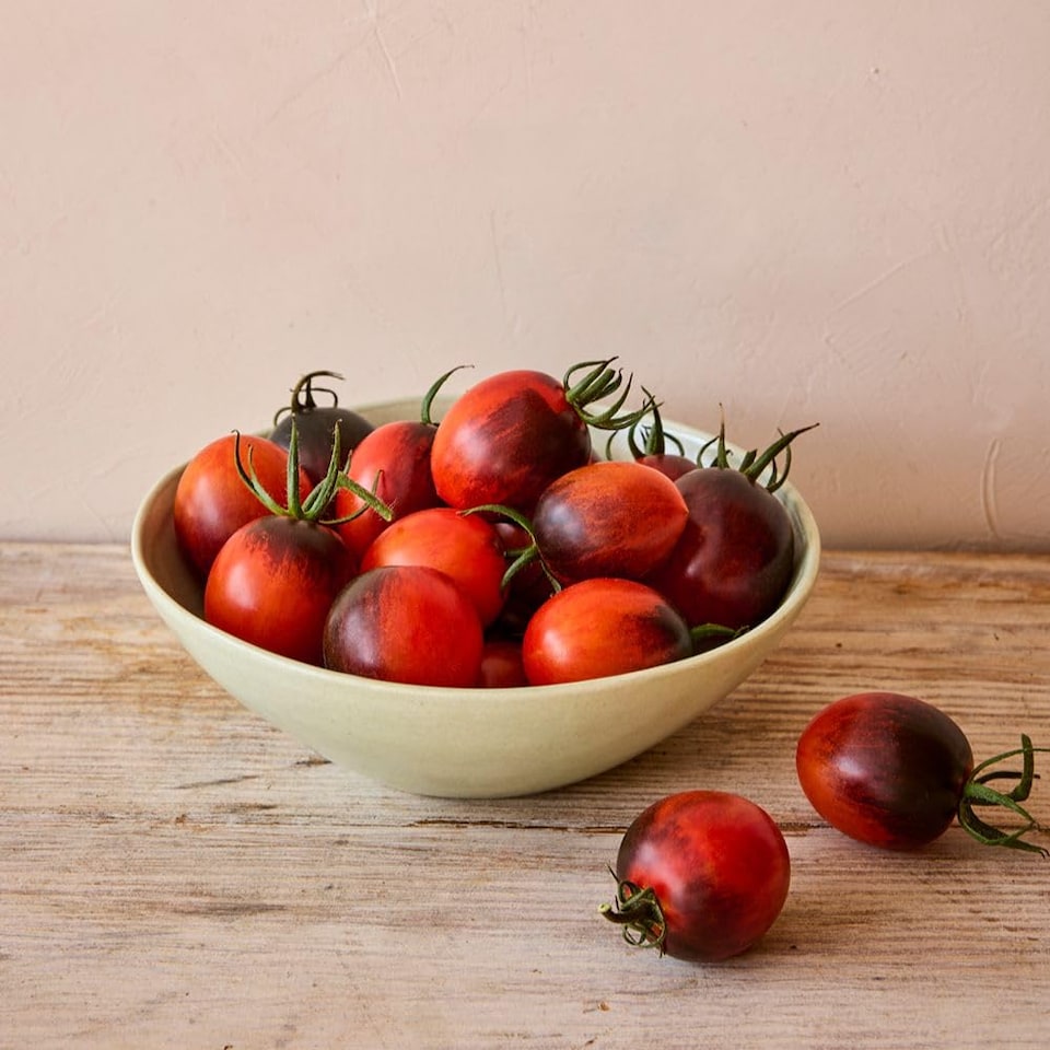 image 1 of Tomato Black Moon F1 Sweet Fruity Savoury Cherry Late Blight Resistant Indeterminate