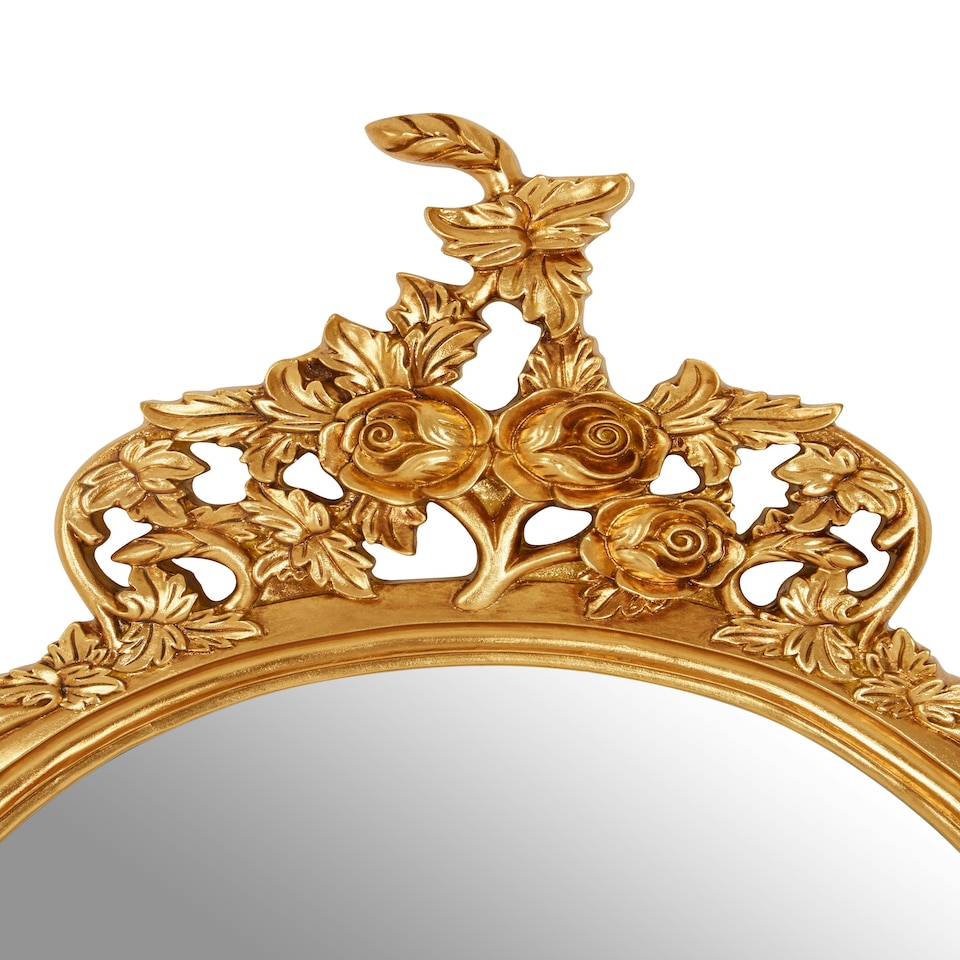 image 1 of Interiors by Premier Gold Finish Round Wall Mirror Gold