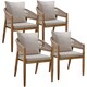 image 1 of Garden Chair Manacor in a Corded Design with Acacia Wood Frame and Matching Cushions | Cream | sand | One Size | 4