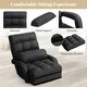 image 7 of COSTWAY 2 IN 1 Folding Lazy Sofa Lounger Adjustable Grey Black