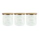 image 1 of Green Polka Dots Tea, Coffee & Sugar Large Kitchen Canisters - Set of 3
