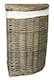 image 2 of Antique Wash Corner Laundry Basket Set of 2 | White | White