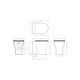 image 5 of Rimless Back to Wall Toilet Pan & Soft Close Sandwich Seat