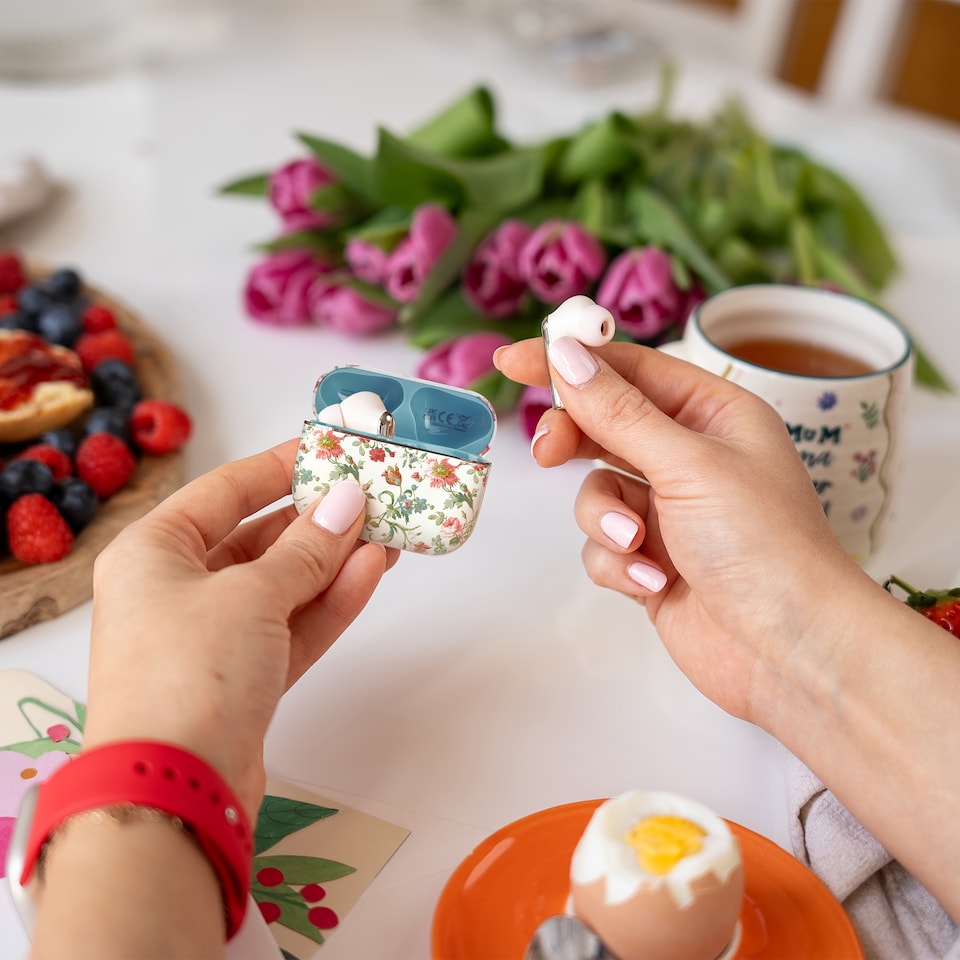 image 1 of Laura Ashley Rosalind 'Skylark' True Wireless Earbuds with HD Microphone and Charging Case