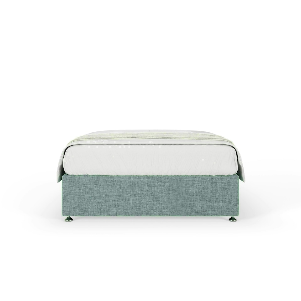 image 1 of Duckegg Linen No Drawer Divan Base Small Double