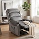 image 7 of HOMCOM Power Lift Recliner Chair with Vibration and Heat, Wood Grip