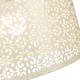 image 4 of Moroccan Designed Cream Metal Pendant Light Shade with Floral Decoration | Cream