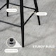 image 5 of HOMCOM Bar Stools Set of 2, Breakfast Barstools with Backs, Cream