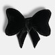 image 3 of OHS Soft Velvet Bow Shaped Cushion Pillow | Black