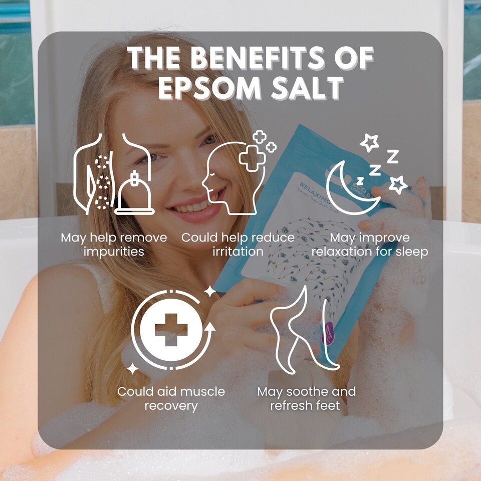 image 1 of Relaxing Lavender Epsom Salt Bath Soak