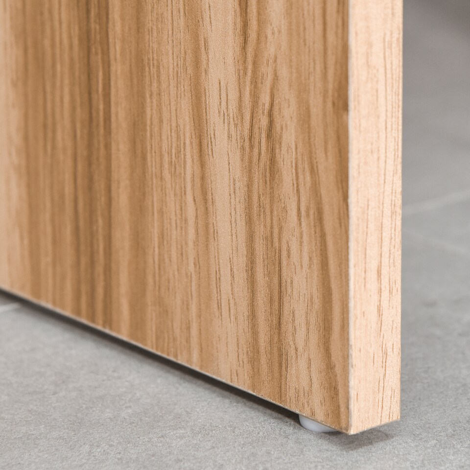 image 1 of HOMCOM Dressing Table with Flip-Up Mirror and Cushioned Stool, Makeup Vanity Desk with Hidden Compartments and Storage Drawer, Convertible Writing Table for Bedroom, Natural