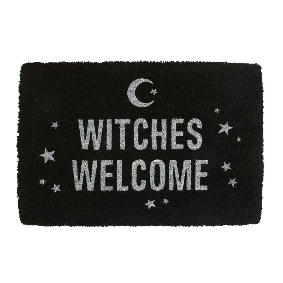 Something Different Witches Welcome Door Mat - Black/White - One Size Black | One Size