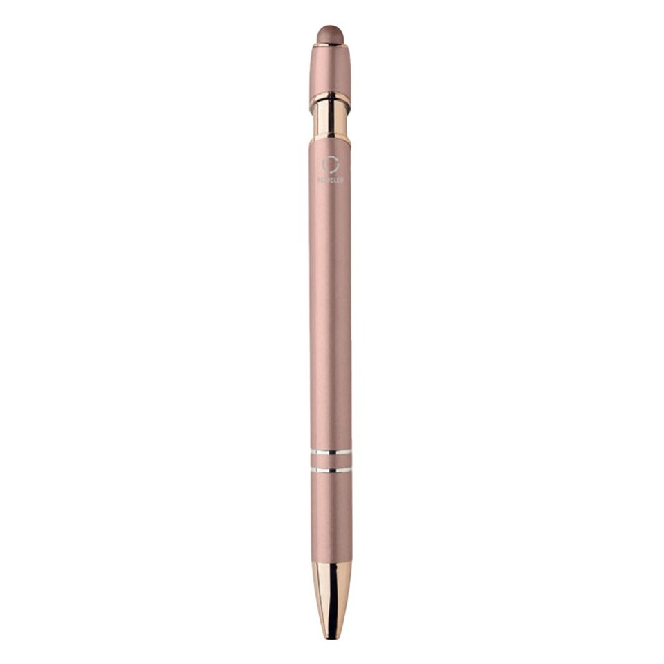 image 1 of MidOcean Scribble Recycled Aluminium Ballpoint Pen - Beige/Red - 1cm x 14.3cm x 1cm