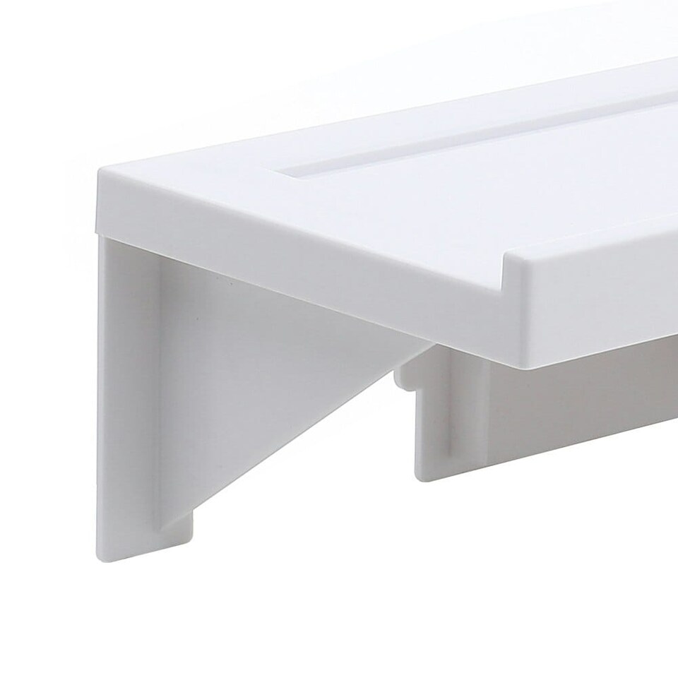 image 1 of Living and Home Self-Adhesive Waterproof Shower Shelf Rack for Bathroom, White