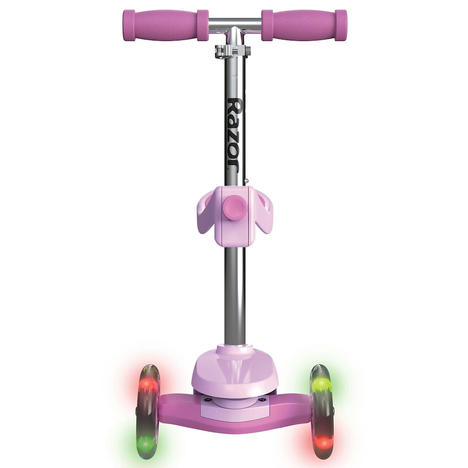 image 1 of Razor Rollie, 3-Wheel Scooter for Younger Children, Seated and Stand-Up Riding Options, Light Up Wheels