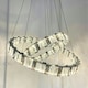 image 3 of Ausilia 2-Ring Pendant Smoked Glass Ceiling Light