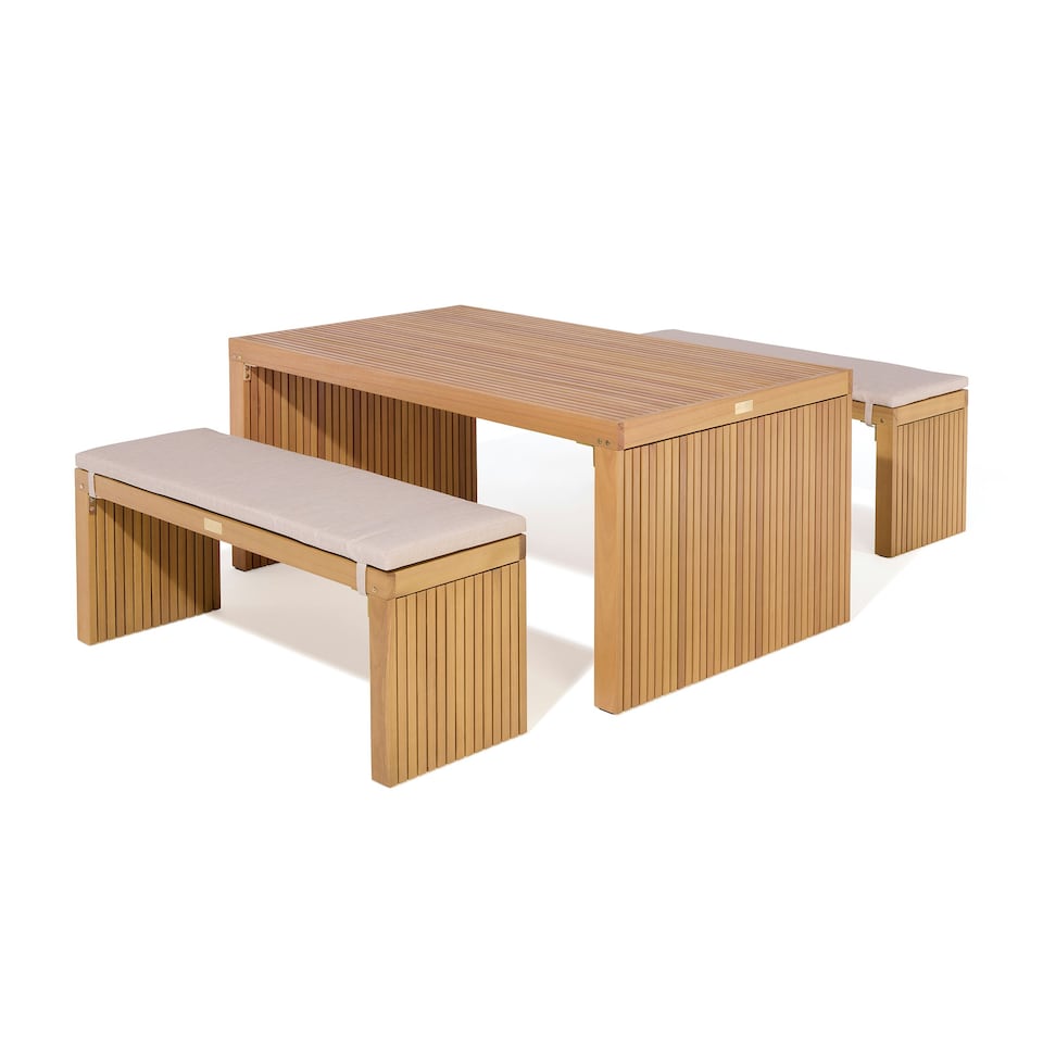 image 1 of Rowlinson Kyoto 4 Seat Dining Set with Cushions Multi
