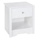 image 1 of HOMCOM Bedside Table Unit Drawer Shelf Cabinet Chest Solid Wood Bedroom