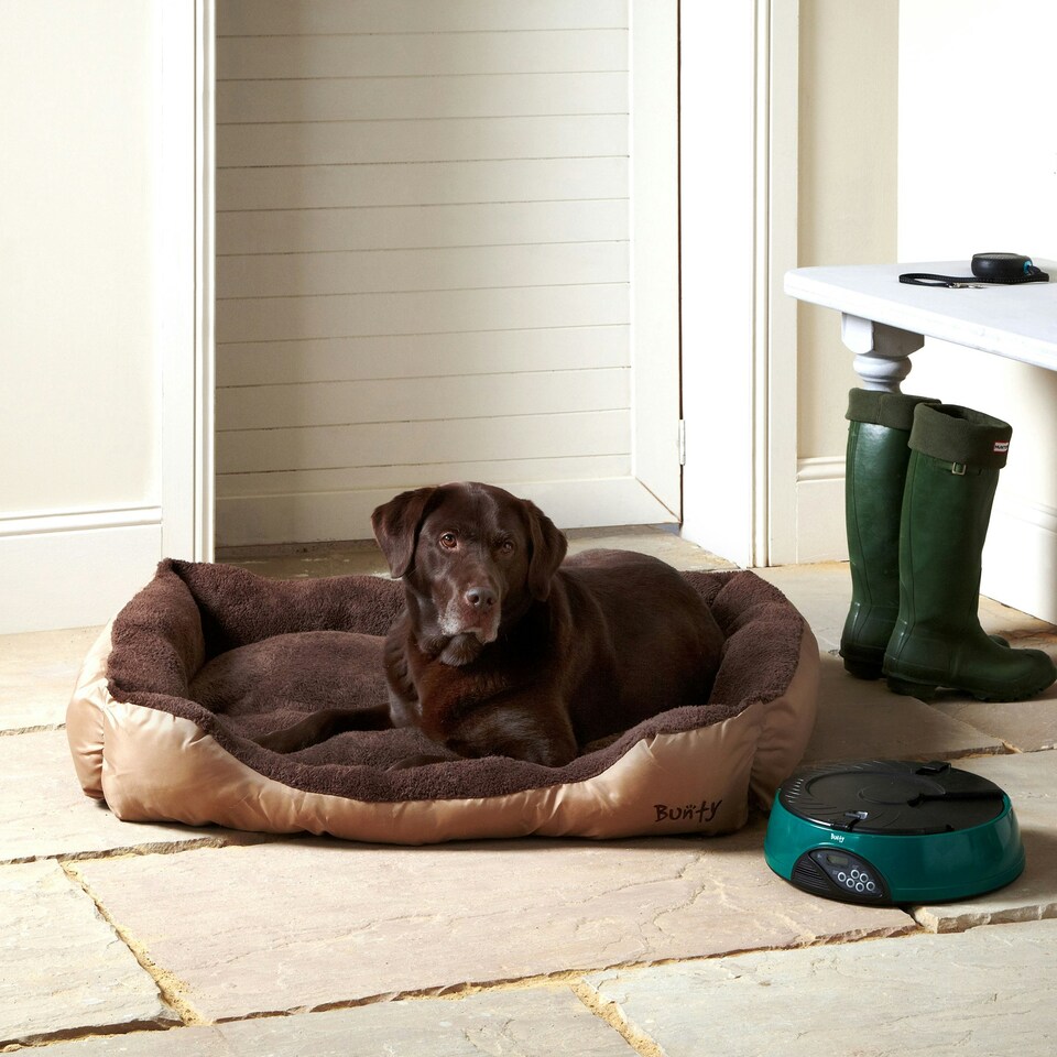 image 1 of Fleece Dog Bed - Washable - Bunty Deluxe Brown | M