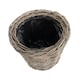 image 3 of Set of 2 Tapered Rattan Round Planter with Plastic Lining