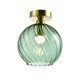 image 1 of Designer Chic Ceiling Light with Brushed Gold Base and Emerald Green Glass Shade