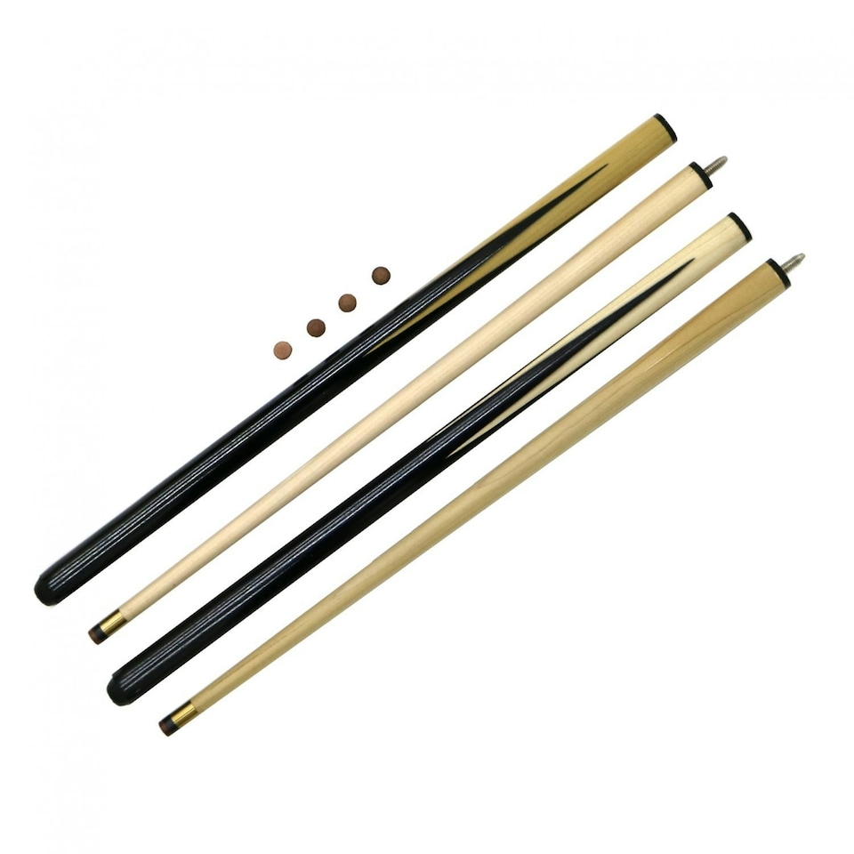 image 1 of Oypla 2x Small 36" Pool / Snooker Cues with Spare Tips
