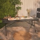 image 2 of VonHaus Folding Rattan Effect Trestle Dining Table for Garden