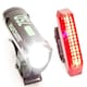 image 1 of AWE780 Lumens 80 Decibel Alarm BRIGHT USB Rechargeable Bike Front/Rear Light Set