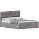 image 9 of Vida Designs Valentina 5ft King Size Ottoman Bed Storage Fabric Upholstered, Light Grey Velvet, 150 x 200cm