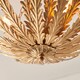 image 5 of Delphine Decorative Gold Layered Leaf Semi Flush Ceiling Light