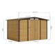 image 2 of Living and Home Outdoor Storage Shed - Natrual Wood Brown  190 x 131 x 187cm