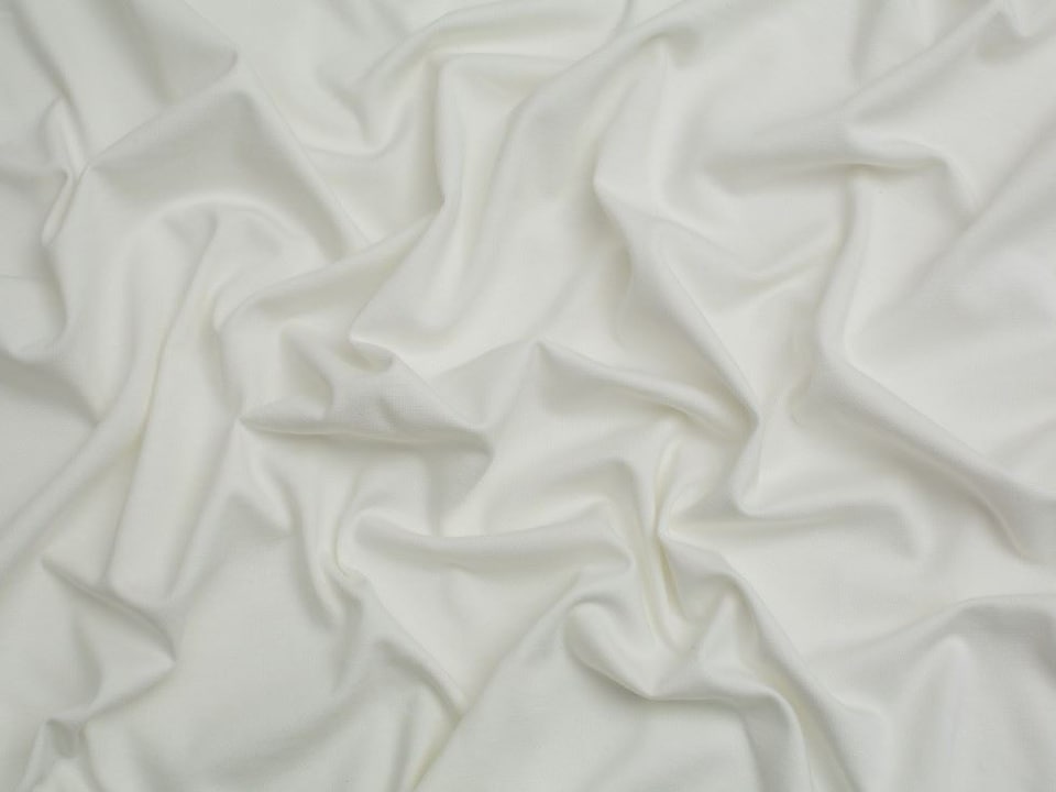 Minerva Core Range Cream Baby Soft Cotton Jersey Stretch Knit Fabric for Dressmaking, 150cm / 59" Wide - per metre