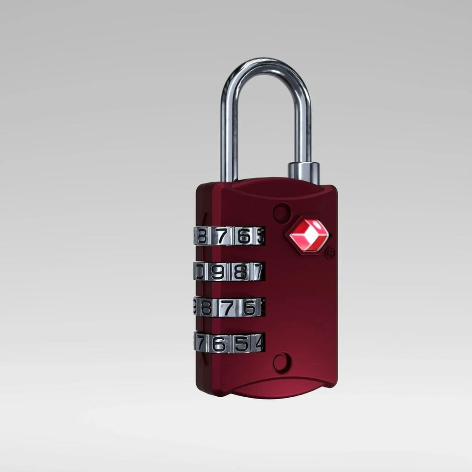 image 1 of Travel TSA Lock - Sangria Red
