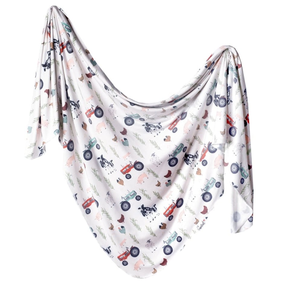 image 1 of Copper Pearl Knitted Swaddle Blanket Jo