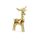 image 1 of Gold Reindeer Christmas Standing Shaped Air Fill Foil Balloon 73cm / 33 in | Gold