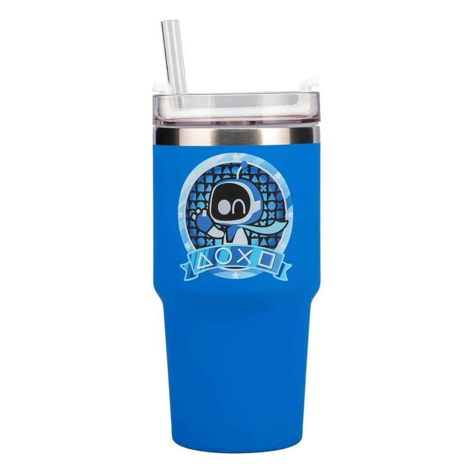 image 1 of Astro Bot Gamer Cup 600ml Insulated Travel Cup, Multi-Way Lid, Hot & Cold Drinks, Reusable Bottle, Paladone