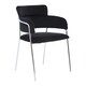 image 1 of Interiors By Premier Black Velvet Dining Chair,Compact Lounge Chair, Velvet Upholstered Kitchen Chair,Bedroom Decorative Chair Black