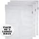 image 1 of 3 x Large Size Net Washing Bags for Laundry with Strong Zip – 41cms x 49cms (16" x 19") | White