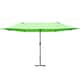 image 1 of Outsunny 4.6m Garden Parasol Double-Sided Sun Umbrella Patio Market Shelter Canopy Shade Outdoor with Cross Base – Green