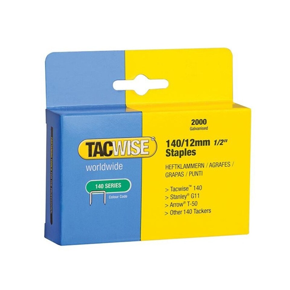 Tacwise 140 Series Staples - Multi Colour - 12mm