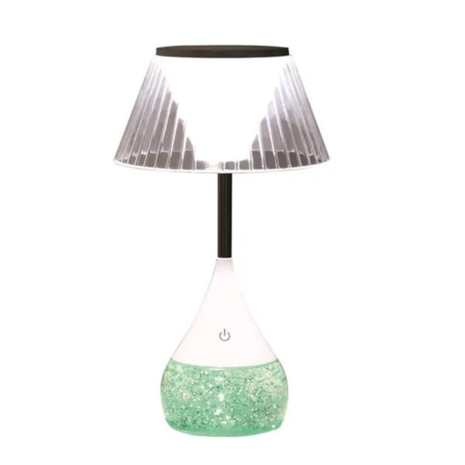 image 1 of Aromatize LED Colour Changing Lined Shade Glitter Lamp | Multi