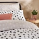 image 2 of Duvet Day Robi Printed Soft Touch Duvet Cover Set | White | Linen/Charcoal | Single | 1