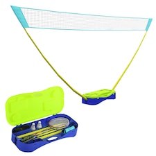 SPORTNOW Portable Badminton Net Set with Volleyball Net, Rackets, Shuttlecocks