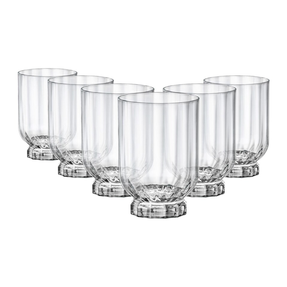 image 1 of Bormioli Rocco Florian Double Whisky Glasses - 375ml - Clear - Pack of 6 | Clear | Clear