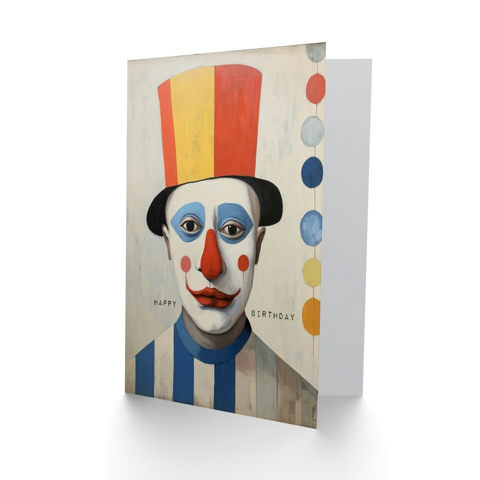 image 1 of Strange Gentle Clown Him Her Birthday Card
