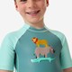 image 4 of Decathlon Baby UV-Protection Wetsuit Green With Savannah Print