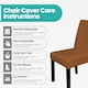 image 3 of Velvet Dining Chair Covers, Spandex High-Back Chair Slipcovers - 220GSM