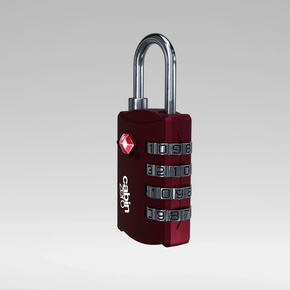 image 1 of Travel TSA Lock - Sangria Red