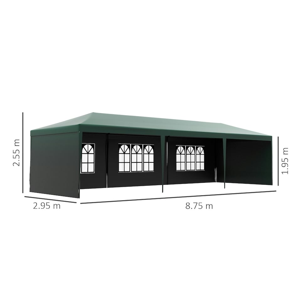 image 1 of Outsunny 9m x 3m Outdoor Garden Gazebo Wedding Canopy