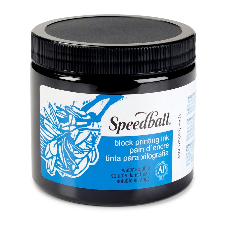 image 1 of Speedball Water-Soluble Block Ink, Black, 16oz